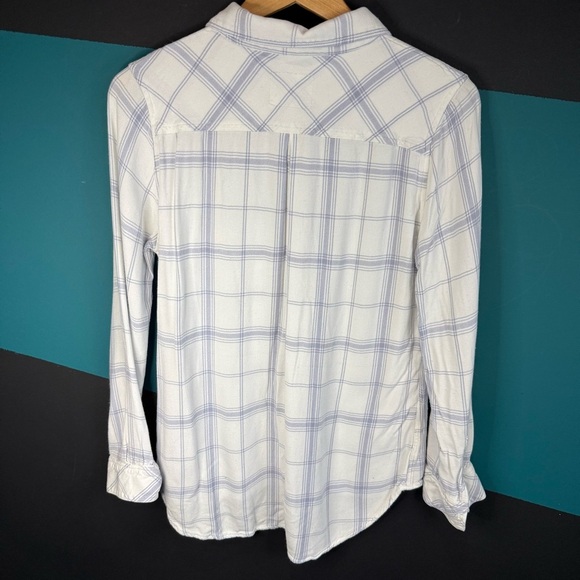 Rails White and Blue Plaid Women's size L - Picture 6 of 11